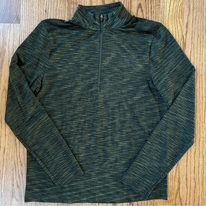 🆕 EUC Under Armour fitted heat gear base layer quarter zip dark green medium